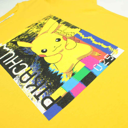 Pokemon T-Shirt für Jungs gelb mit Aufdruck - Größe XXS  10 Jahre bis M 16 Jahre