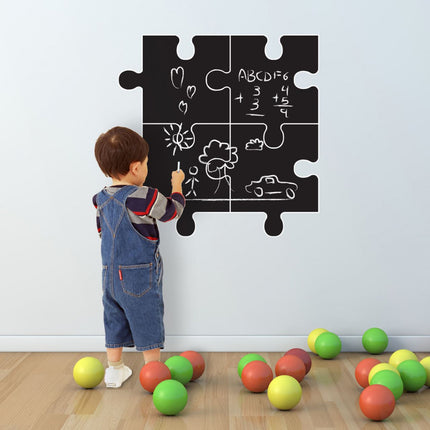 WALPLUS Tafel-Aufkleber Puzzle 54×54 cm Schwarz