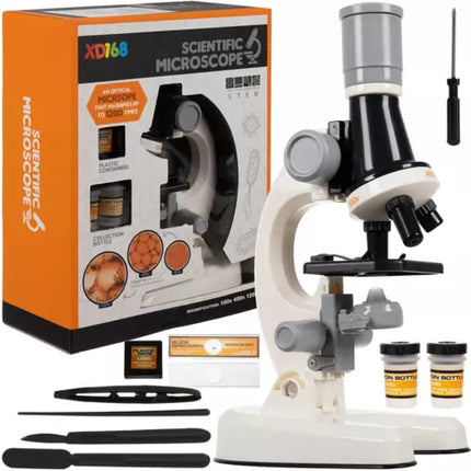 Spielzeug Lehrmikroskop bis 1200x Vergrößerung Lernspielzeug