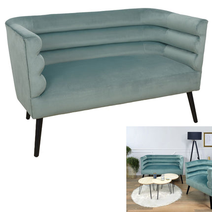 Stylisches Sofa 2-Sitzer Amelia Samt grün